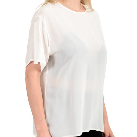 Versace Women's Ivory 100% Silk Blouse Top - Picture 2 of 10
